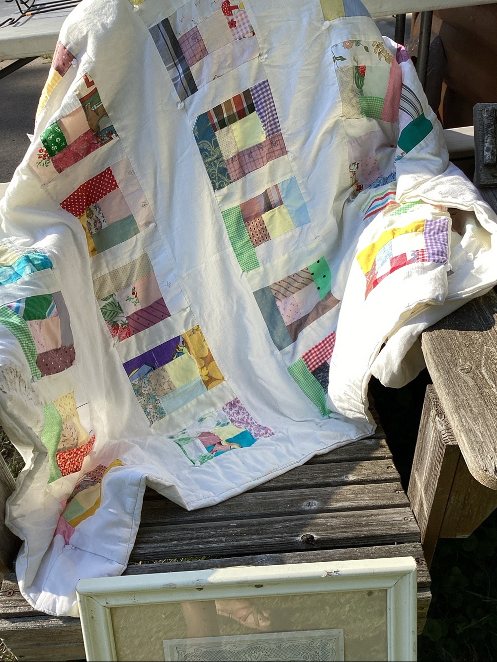 LAP QUILT PATCHWORK  BEAUTY  SHABBY CHIC' NPLC